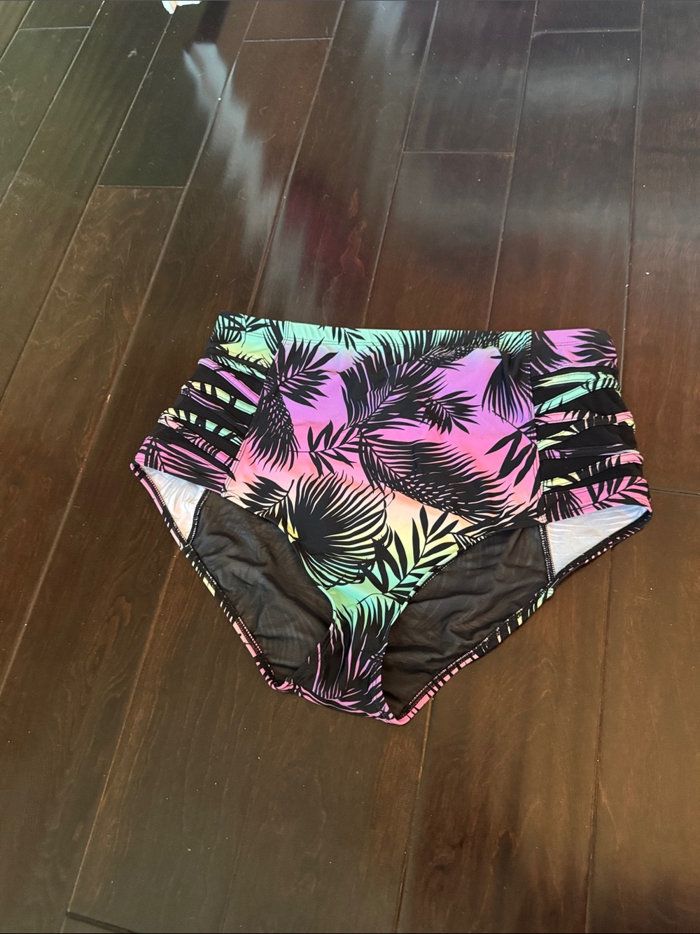 High-Rise Lattice-Side Swim Bottom Torrid